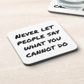 Laat mensen nooit harde plastic Onderzetter zeggen (Linkerzijde)