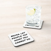 Laat mensen nooit harde plastic Onderzetter zeggen (Rechterzijde)