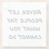 Laat mensen nooit Onderzetter zeggen (Achterkant)