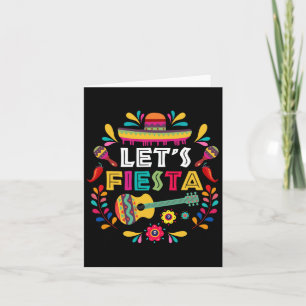 Laat Mexicaanse Fiesta Cinco De Mayo Partij Kleurr Kaart