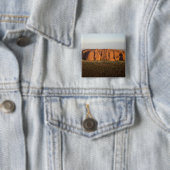 Laat middaglicht op Uluru / Ayers Rock, Vierkante Button 5,1 Cm (In situ)