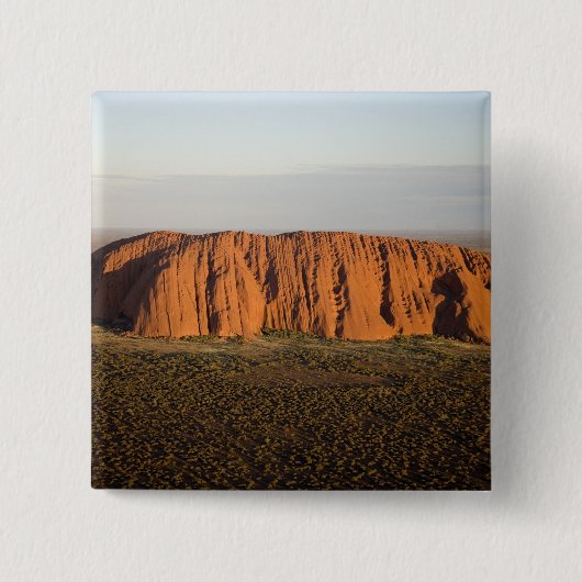 Laat middaglicht op Uluru / Ayers Rock, Vierkante Button 5,1 Cm (Voorkant)