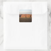 Laat middaglicht op Uluru / Ayers Rock, Vierkante Sticker (Tas)
