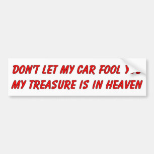 Laat mijn auto je niet misleiden kerstcadeau bumpersticker