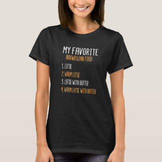 Laat mijn favoriete Noorse eten Lefse Pun T-shirt