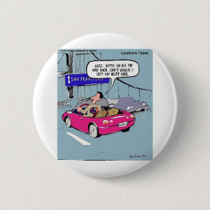 Laat mijn hart in San Francisco Grappige cadeaus & Ronde Button 5,7 Cm