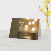 Laat mijn Leven een Licht Citaat zijn Kaart (Gele Bloem)