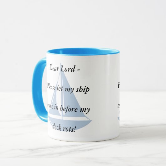 Laat mijn schip alsjeblieft binnen komen. mok (Voorkant links)