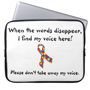 Laat mijn stem niet weg Autisme Laptop Sleeve