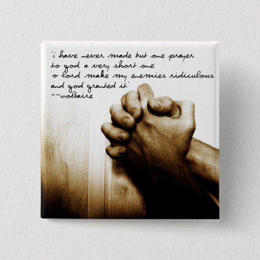 Laat mijn vijanden belachelijk zijn vierkante button 5,1 cm (Voorkant)