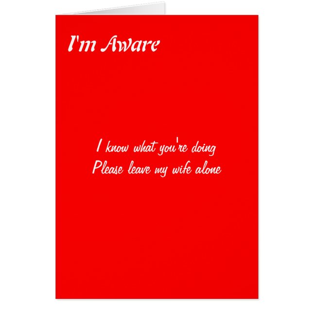 Laat mijn vrouw met rust (Voorkant)