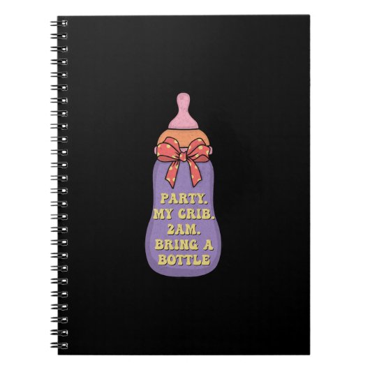 Laat mijn wieg 2am een fles meenemen notitieboek (Voorkant)