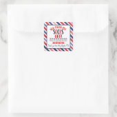 Laat m'n sokken los. Dank je dat je 't niet hebt g Vierkante Sticker (Tas)