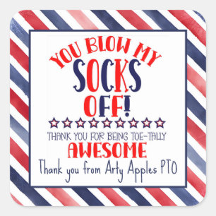 Laat m'n sokken los. Dank je dat je 't niet hebt g Vierkante Sticker