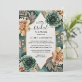 Laat Monstera Emerald Groen en Goud Vrijgezellenfe Kaart (Staand voorkant)