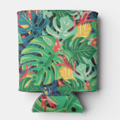 Laat Monstera kikkers donker patroon Blikjeskoeler (Achterkant)