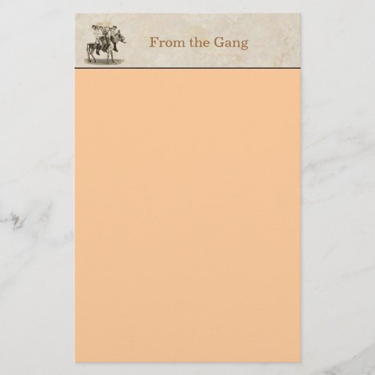 Laat Mule Stationery reizen Briefpapier (Voorkant)