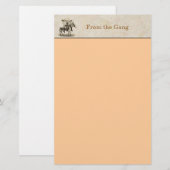 Laat Mule Stationery reizen Briefpapier (Voorkant / Achterkant)