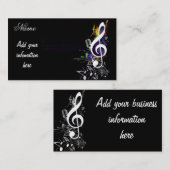 Laat muziek live spelen_ visitekaartje (Voorkant / Achterkant)