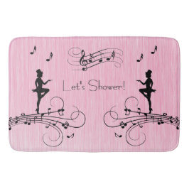 Laat Muziekdesign Roze Douche Badmat