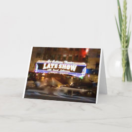 Laat - nacht met het Wenskaart van David Letterman Kaart