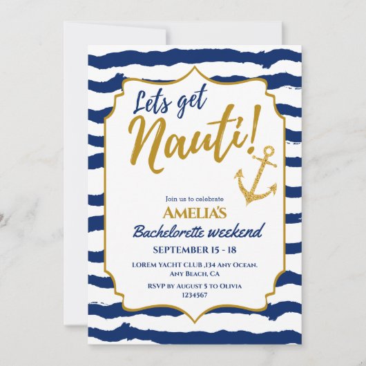 Laat nauti kust vrijgezellenweekend kaart (Voorkant)