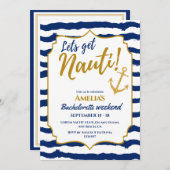 Laat nauti kust vrijgezellenweekend kaart (Voorkant / Achterkant)