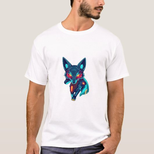 Laat Neon Robo Fox los T-shirt (Voorkant)