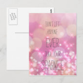 Laat niemand je laten schitteren - Life Quote Briefkaart (Voorkant / Achterkant)