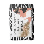 "Laat niemand je mond snoeren!" Badmat (Voorkant Verticaal)