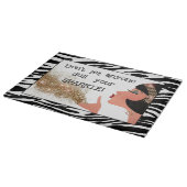 "Laat niemand je mond snoeren!" Snijplank (Hoek)