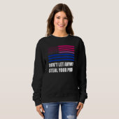 Laat niemand je pride bisexual vlag lg trui (Voorkant volledig)