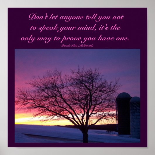 Laat niemand je vertellen....Quote Poster (Voorkant)