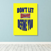 Laat niet de groeven u het Verplette Canvas bepale Afdruk (Insitu (Houten vloer))