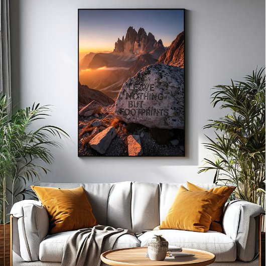 Laat Niets Anders Dan Voetafdrukken Achter Canvas Afdruk