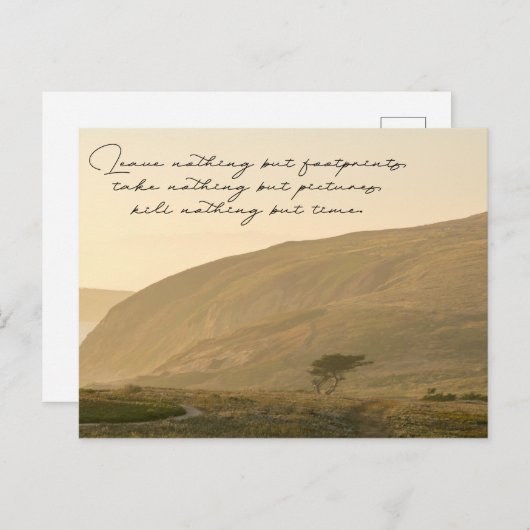 Laat niets anders dan voetafdrukken briefkaart (Voorkant / Achterkant)