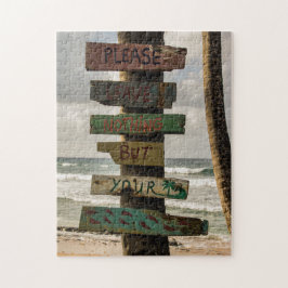 Laat niets anders dan voetafdrukken legpuzzel