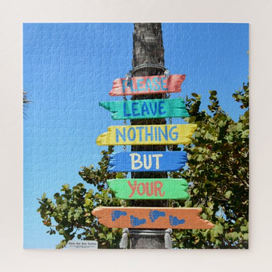 Laat niets anders over dan je voetafdruk legpuzzel (Verticaal)