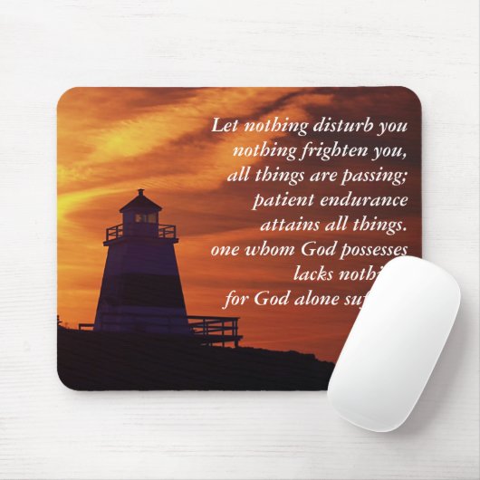 Laat niets je storen, niets maakt je bang. muismat (Met muis)