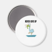 Laat nooit het inspirerende design opgeven magneet (Voorkant / Achterkant)