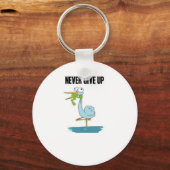 Laat nooit het inspirerende design opgeven sleutelhanger (Voorkant)