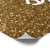 Laat nooit iemand je mond snoeren - gouden glitter poster (Hoek)