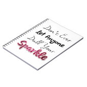 Laat nooit iemand je mond snoeren notitieboek (Linkerzijde)