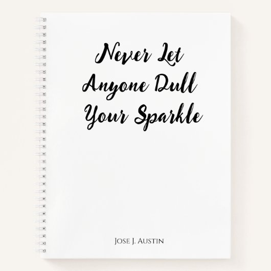 Laat nooit iemand je mond snoeren notitieboek (Voorkant)