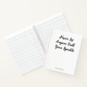 Laat nooit iemand je mond snoeren notitieboek (Binnen)