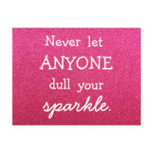 Laat nooit iemand je mond snoeren - Roze glitter