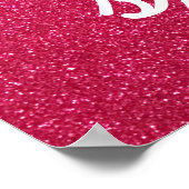 Laat nooit iemand je mond snoeren - Roze glitter Poster (Hoek)
