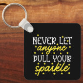Laat nooit iemand je mond snoeren sleutelhanger (Voorkant)
