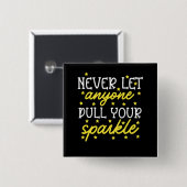 Laat nooit iemand je mond snoeren vierkante button 5,1 cm (Voorkant /achterkant)