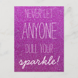 Laat nooit iemand je Paarse glitter opsommen Briefkaart